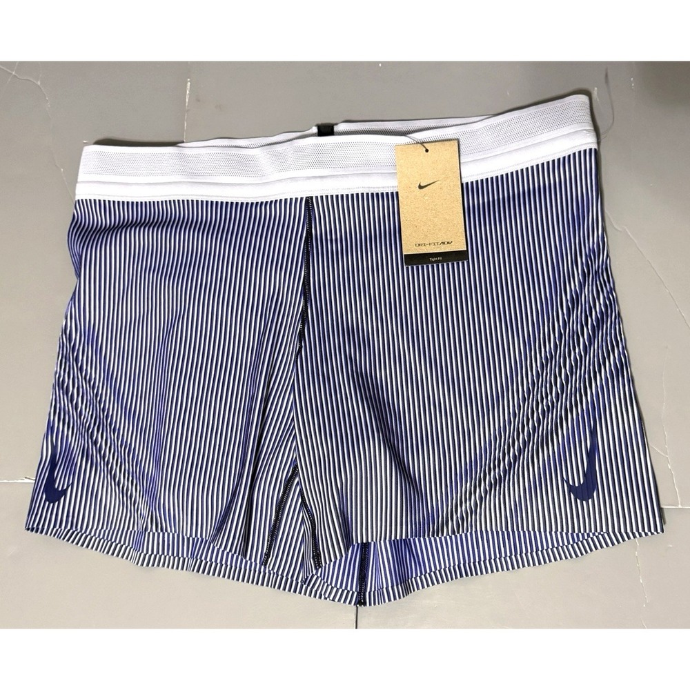 Nike Dri-Fit ADV AeroSwift Purple Compression Shorts Womens XXL FN3271 Stripes